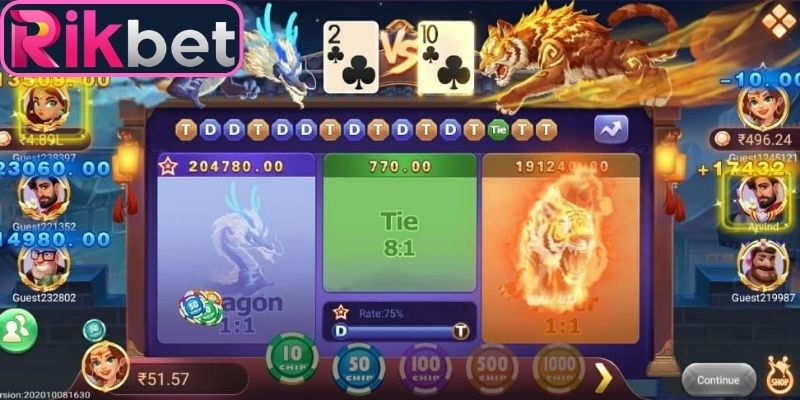 Sơ lược vài điều cách chơi rồng hổ Rikbet online